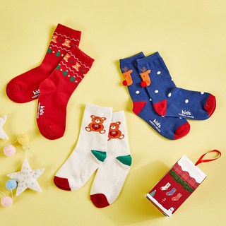 [MODERN HOUSE 중계점] 테디베어 홀리데이 키즈 양말 3P SET CZ8125163