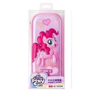 小馬寶莉卡通筆盒 EVA材質大容量文具收納盒 兒童鉛筆盒 學生筆袋 生日禮物, 1個, YZ3516小馬EVA立體筆盒-粉色, 粉色