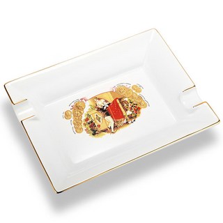 【崇德店】雪茄煙灰缸 桌面收納 2025最新陶瓷大口徑雙辦公室菸灰缸, 白色A款, 1個