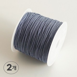 디어플레이스 나일론 매듭실 매듭끈 0.8mm 팔찌 만들기 재료, 2개, [05번 스톰그레이] x 50m