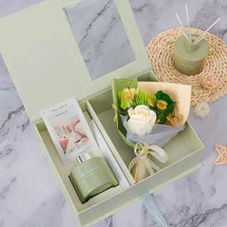 蒂普提克香薰禮盒：花束擴香瓶、香薰精油、藤條擴香組，婚禮伴手禮/交換禮物推薦, 1個, 梔子花（綠色禮盒）
