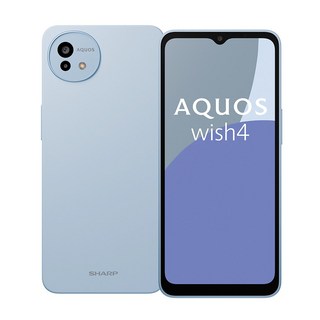 SHARP AQUOS wish4 5G 智慧型手機 (6GB/128GB) 輕巧設計、高速連網、長效續航, 湖水藍, 128GB