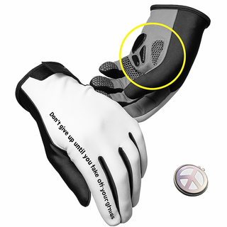 WPG 슬라이스방지 실리콘패드장착 골프장갑 (Ball marker 사은품), 1개, 화이트