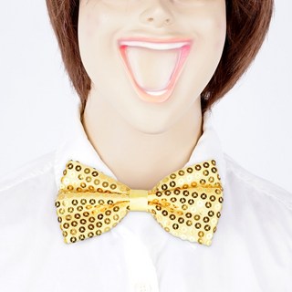 파티짱 반짝이 나비 넥타이 (소) 파티 소품 행사, 골드, 1개