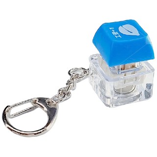 功德按鍵 解壓鑰匙圈 紓壓按鈕 電子木魚 迷你木魚 吊飾, 藍色, 1個