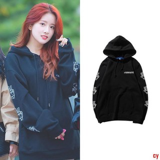 宇宙少女EXY秋所靜同款衛衣 加絨薄款連帽衫 男女秋冬款