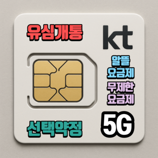 KT 유심 요금제 5G LTE 유심칩 USIM, 59000개, 1, 99999일