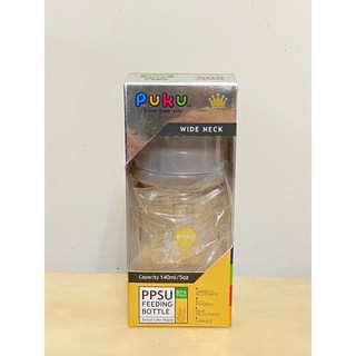 【PUKU 藍色企鵝】PPSU 母乳實感寬口奶瓶 140ML, 1個, 全新含1個奶嘴