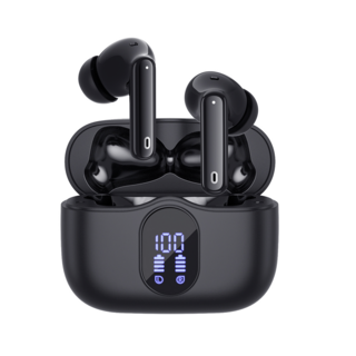 Donerton 노이즈캔슬링 커널형 무선 블루투스 이어폰 IPX7방수 A90Pro, 블랙