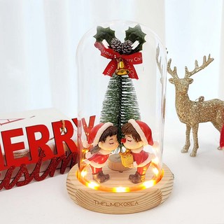 더라임코리아 LED 빨간코 유리돔 무드등 크리스마스 조명 장식 선물, 단품, 1개