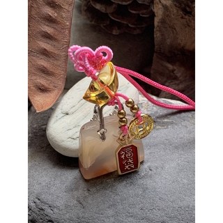 畫意坊 瑪瑙吊墜 - 櫻花瑪瑙 白松石 青金石 包包吊飾/鑰匙圈, 1個