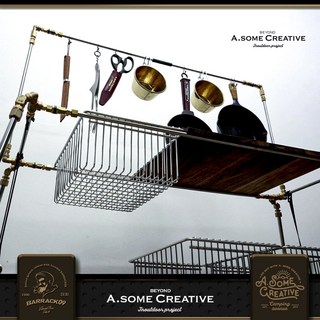 韓國 A.SOME CREATIVE IGT 三單位架 瀝水掛架 置物架 A字架 吊掛架 瀝水籃, 1個