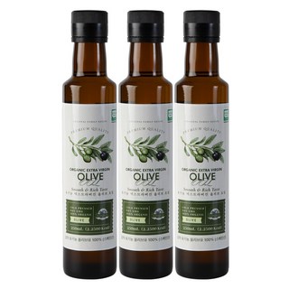 올리오리아 유기농 엑스트라버진 올리브오일 스페인산 피쿠알 PICUAL 냉압착, 3개, 250ml
