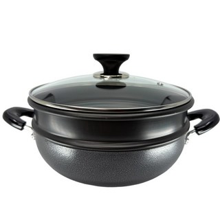 찜솥 찜냄비 찜채반 무연마제찜기 2단찜기, 1개, 26cm