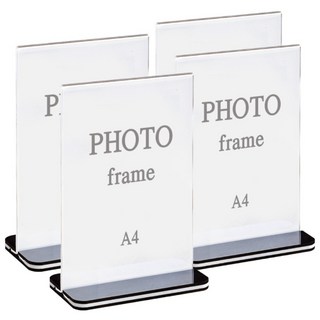 디모어 아크릴 테이블 스탠드 광고 메뉴 안내판 액자, 4개