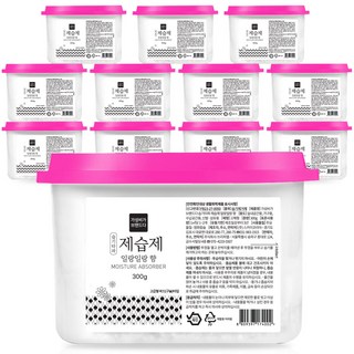 가성비가브랜드다 습기타파 퍼퓸 제습제 일랑일랑향 / 빠른 제습력 비드타입 옷장 제습제, 300g, 12개