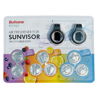 불스원 선바이저 방향제 세트 8개 차량용 향수, 1개, 8입