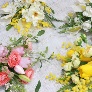 Dau F&G 人造花 婚紗攝影 人生美照 室內裝飾 新娘捧花 花束, 白色, 1個