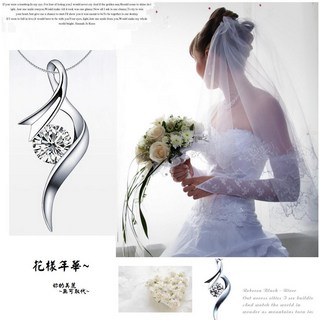 24小時出貨 水晶項鍊 925銀項鍊 水鑽項鍊 情人節生日禮物