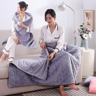 KC인증 USB 전기 담요 사무실 무릎 담요 온열찜질기 온열 매트 손난로 전기장판 차박 전기요 발열 케이프, 연 그레이