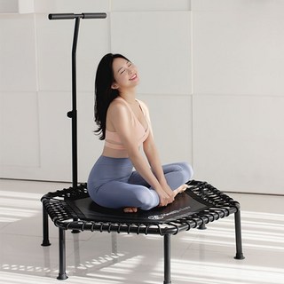 헬스럽 점핑 트램폴린 성인 어른 실내 방방이 홈트 다이어트 대형 에어보드, 블랙