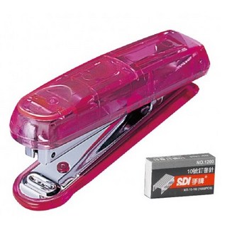 SDI手牌 10號 晶透實用型訂書機 (附針) 1106CA-T, 1個, 晶透實用型訂書機 (附針) 1106CA