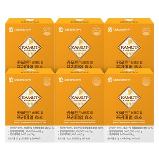 대웅생명과학 카무트R 브랜드 밀 프리미엄 효소, 90g, 6개