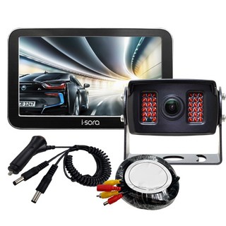 아이소라 160만화소 적외선 화물차 특장차 후방카메라 풀세트, 카메라+7인치-메탈실버, Y시거잭+일체형배선5M