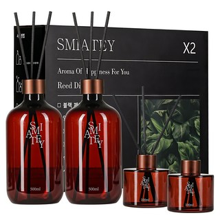 스미어티 디퓨저 대용량 실내 방향제 리필액 선물 세트 집 화장실 방향제 500ml, 화훼 시장, 2개