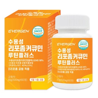 에버젠 수용성 리포좀 커큐민 루틴플러스, 1개, 60정