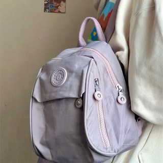 迷你小包包牛津布後背包女，2023新款時尚百搭帆布小背包，防水輕便多功能, 淡紫色小號