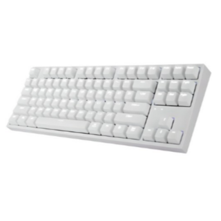 COX 게이트론 LED 게이밍 기계식 키보드 황축, CK87 (유선 텐키리스), 화이트