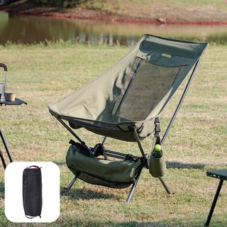 [Hoffdine 호프딘] 경량 접이식 야외 캠핑 의자 알루미늄 합금 등산 의자, 1개, 초녹색