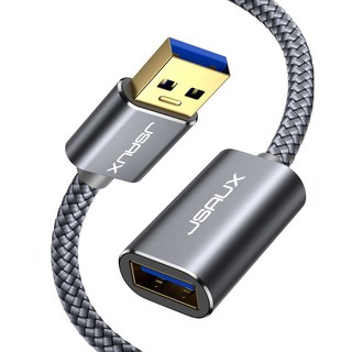 JSAUX USB 3.0 연장케이블 메탈 고속충전 연장선, 1개, 2m