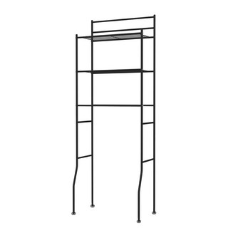 【dayneeds】多功能馬桶置物架 隨附3片PP板, 黑色, 1個