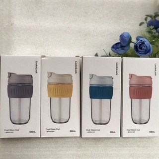 【樂扣樂扣】耐熱玻璃隨行咖啡杯(附吸管)500ml/PE水壺, 冷水壺白, 1個