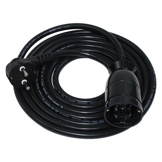 One Stop 高容量1孔電源延長線/多孔插座, 5m, 黑色, 1個