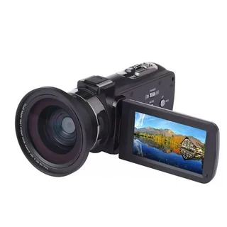 HD 4K WIFI 디지털 비디오 카메라 캠코더 리모컨 터치 스크린 브이로그 유튜브, 02 WHITE