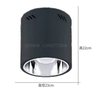 雨果燈飾 圓桶陽台燈 騎樓吸頂專用燈 門口LED工程明裝筒燈 公共開放式不積蚊蟲 豪大款, 1個, 含飛利浦12w燈泡 (黃光),白色 側無洞厚料