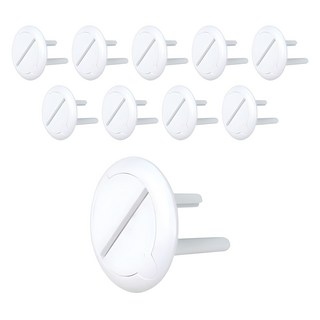 원터치 콘센트 안전커버 날개형 10p, 화이트, 1세트