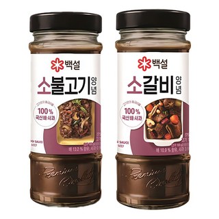 백설 소갈비양념 1+ 불고기양념1, 1세트, 500g