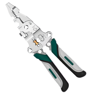 인티몰 멀티컷 접이식 와이어 스트리퍼 전선 탈피기 케이블 전선피복 펜치, 그린, 1개