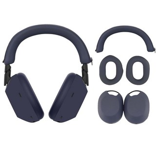 [3세트] 소니 WH-1000XM6 케이스 커버 NOUKAJU 실리콘 보호 커버 실리콘 이어 패드 및 헤드밴드 및 이어컵 보호기 소니 WH-1000XM6(로즈 그레이) 케이스, 3Sets, Red, Red