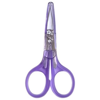대만 미니 퀼팅가위 미니가위 자수가위 캡가위 100mm 2색상, 1개, 보라