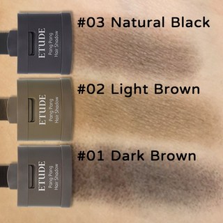 庶務客 Etude 髮際線氣墊髮粉 整理碎髮 打造自然豐盈髮型 防水持妝, 1個, 02 Light Brown 淺棕 一入