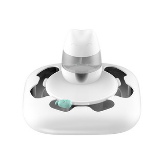 인터랙티브 고양이 장난감 개 급식 플레이트 게임 프레데터 볼 퍼즐 슬로우 푸드 훈련 USB 충전 음식 장난감 애완 동물 용품, 1개, W