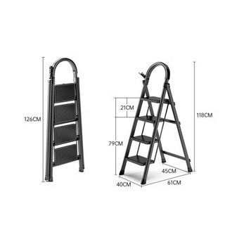 가정용접이식사다리 작업용 탄소강 발판 헤링본 계단, 핑크 6단사다리, 1개