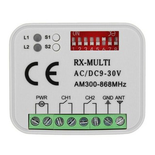 차고 게이트 원격 리모컨 수신기 제어 433 868MHz RX 멀티 300-900MHZ AC/DC 9-30V
