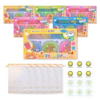 [미포리댁] 생일 답례품 선물 모래놀이 구디백 세트 장난감, 6개, 모래놀이(혼합색상)+데이지 조리개 세트