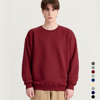 쭈리합포 무지 오버핏 맨투맨 쭈리 기본 베이직 루즈핏 커플 가을 봄 티셔츠